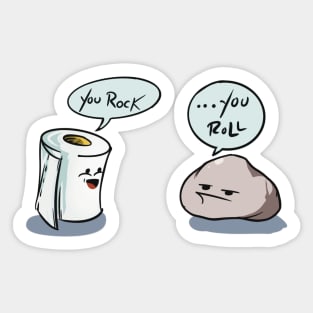 Rock and Roll Duo: You Rock, and You Roll Sticker
